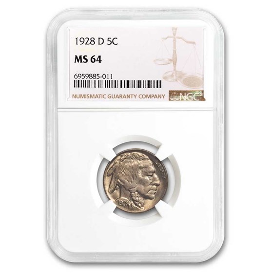 1928-D Buffalo Nickel MS-64 NGC 1928-D Buffalo Nickel MS-64 NGC