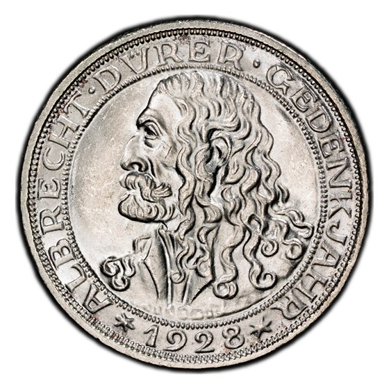 1928-D Germany Silver 3 Reichsmark MS-65 PCGS