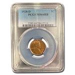 1928-D Lincoln Cent MS-64 PCGS (Red/Brown)