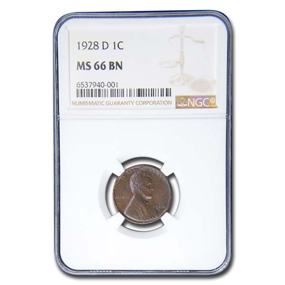 1928-D Lincoln Cent MS-66 NGC (Brown) 1928-D Lincoln Cent MS-66 NGC (Brown)