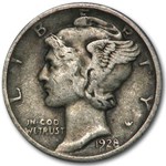 1928-D Mercury Dime VF