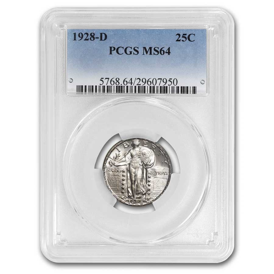 1928-D Standing Liberty Quarter MS-64 PCGS