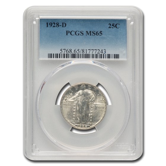 1928-D Standing Liberty Quarter MS-65 PCGS 1928-D Standing Liberty Quarter MS-65 PCGS