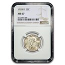 1928-D Standing Liberty Quarter MS-67 NGC