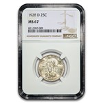 1928-D Standing Liberty Quarter MS-67 NGC