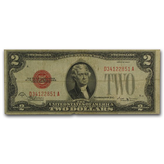 1928-E $2.00 U.S. Note Red Seal Fine (FR#1506) 1928-E $2.00 U.S. Note Red Seal Fine (FR#1506)