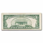 1928-E $5.00 U.S. Note Red Seal VG (Fr#1530)