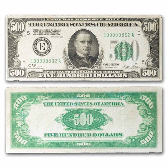 1928 (E-Richmond) $500 FRN F/VF Details (Fr#2200-E) 3 digit SN