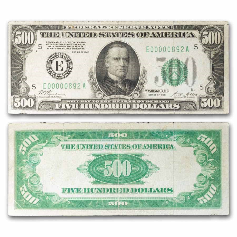 1928 (E-Richmond) $500 FRN F/VF Details (Fr#2200-E) 3 digit SN