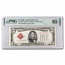 1928-F $5.00 U.S. Note Red Seal CH CU-65 EPQ PMG (Fr#1531N)Narrow