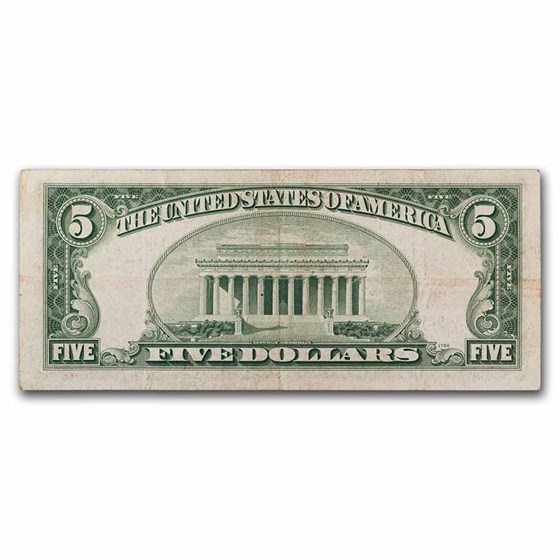 1928-F $5.00 U.S. Note Red Seal VF (Fr#1531) 1928-F $5.00 U.S. Note Red Seal VF (Fr#1531)