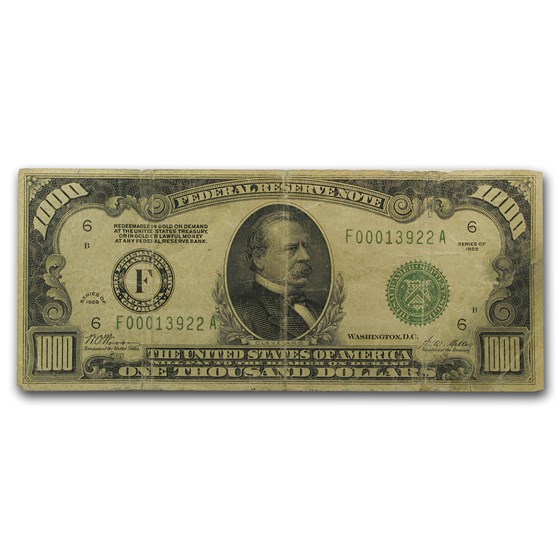 1928 (F-Atlanta) $1,000 FRN Fine 1928 (F-Atlanta) $1,000 FRN Fine