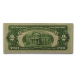 1928-G $2.00 U.S. Note Red Seal AU (Fr#1508)