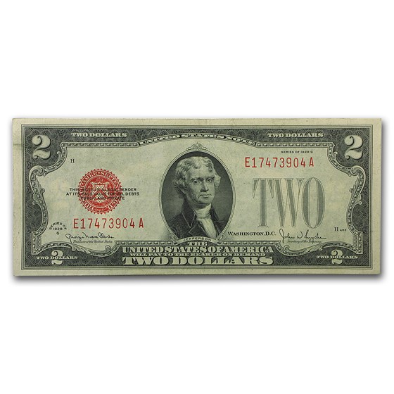 1928-G $2.00 U.S. Note Red Seal XF (Fr#1508) 1928-G $2.00 U.S. Note Red Seal XF (Fr#1508)