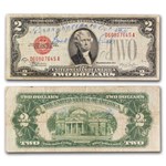 1928-G $2 U.S. Note Red Seal G (Fr#1508) Lucky Pusan Korea 1950