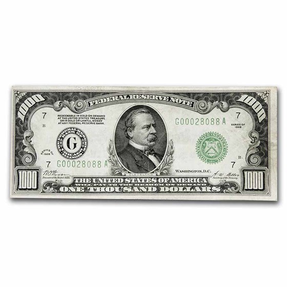1928 (G-Chicago) $1,000 FRN XF (Fr#2210-G) 1928 (G-Chicago) $1,000 FRN XF (Fr#2210-G)