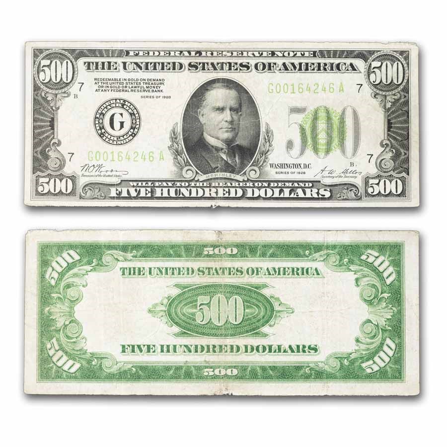 1928 (G-Chicago) $500 FRN Fine (Fr#2200-G) LGS