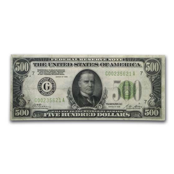 1928 (G-Chicago) $500 FRN VF (Fr#2200-G)