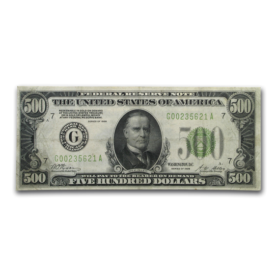 1928 (G-Chicago) $500 FRN VF 1928 (G-Chicago) $500 FRN VF