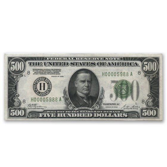 1928 (H-St. Louis) $500 FRN AU 1928 (H-St. Louis) $500 FRN AU