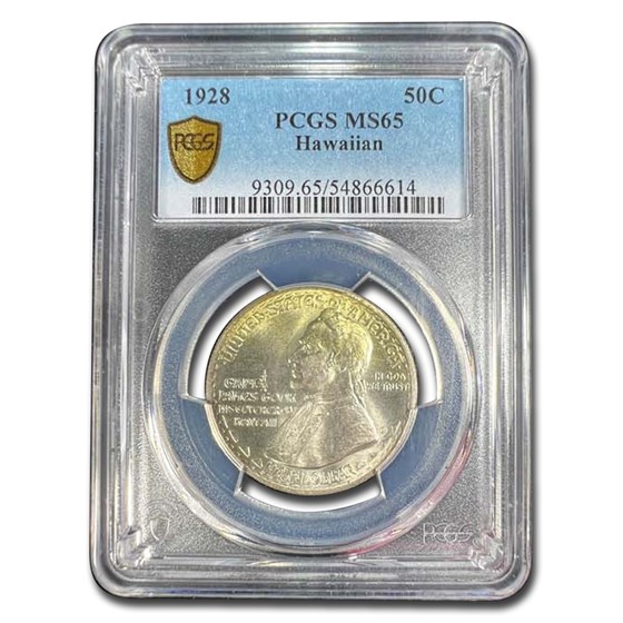 1928 Hawaii Half Dollar Commem MS-65 PCGS 1928 Hawaii Half Dollar Commem MS-65 PCGS
