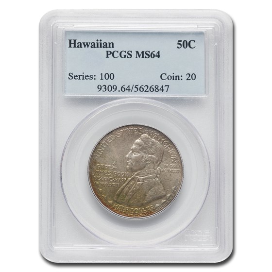 1928 Hawaiian Half Dollar MS-64 PCGS 1928 Hawaiian Half Dollar MS-64 PCGS