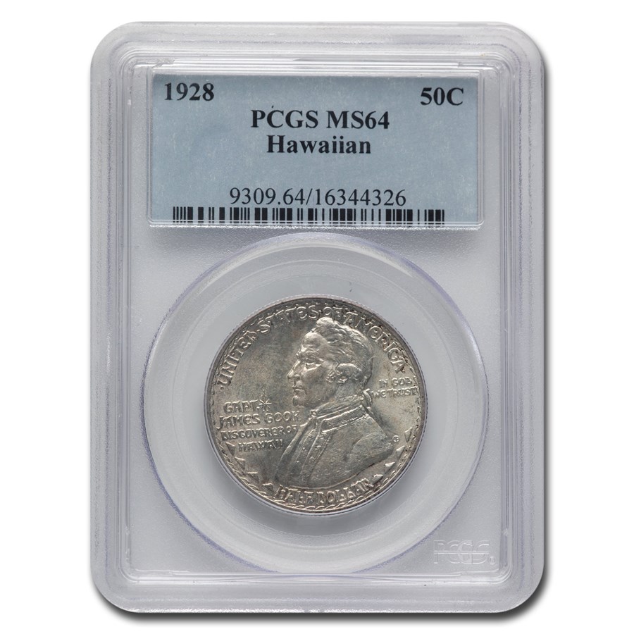 1928 Hawaiian Sesquicentennial Half Dollar MS-64 PCGS