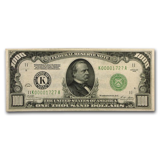 1928 (K-Dallas) $1,000 FRN XF 1928 (K-Dallas) $1,000 FRN XF