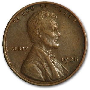 1928 Lincoln Cent Good/VF 1928 Lincoln Cent Good/VF