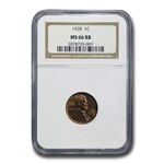 1928 Lincoln Cent MS-66 NGC (Red/Brown)