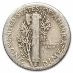 1928 Mercury Dime 50-Coin Roll Avg Circ