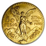 1928 Mexico Gold 50 Pesos AU