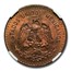 1928-Mo Mexico 5 Centavos MS-65 NGC (Red/Brown)
