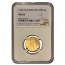 1928 Netherlands Gold Ducat MS-65 NGC