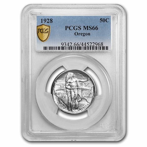 1928 Oregon Trail Commemorative Half Dollar MS-66 PCGS 1928 Oregon Trail Commemorative Half Dollar MS-66 PCGS