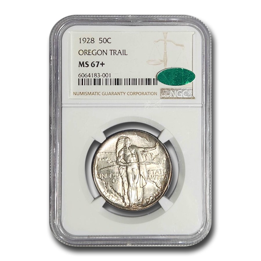 1928 Oregon Trail Commemorative Half Dollar MS-67+ NGC CAC