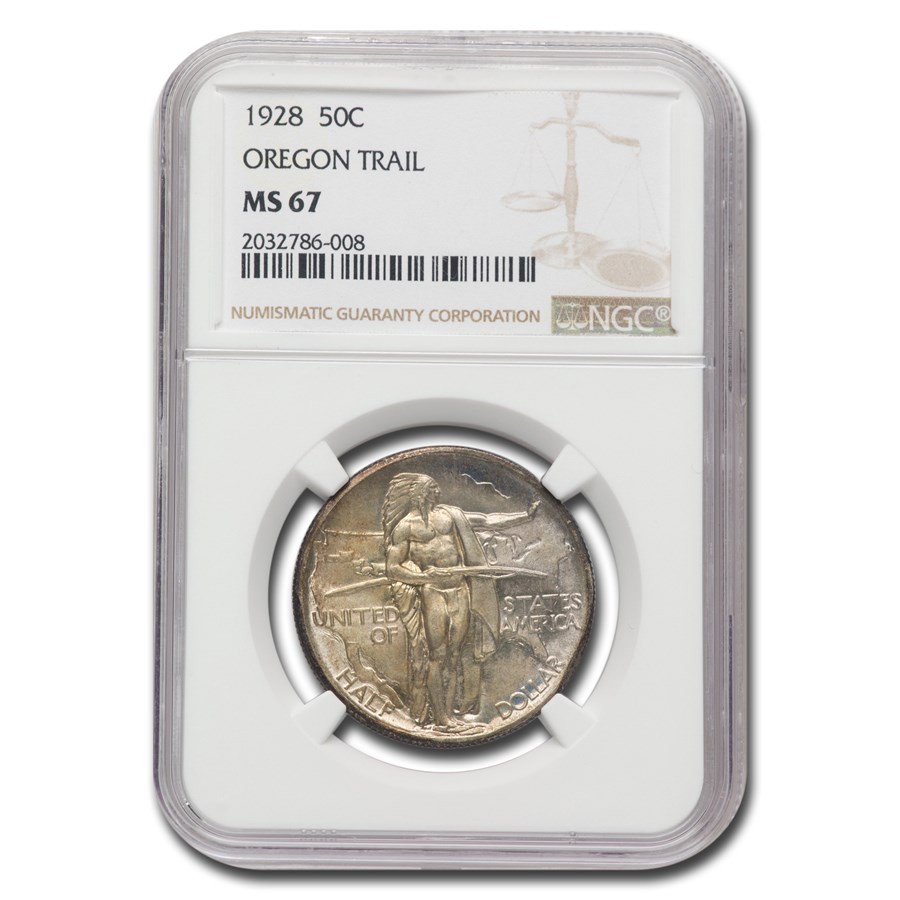 1928 Oregon Trail Commemorative Half Dollar MS-67 NGC