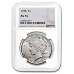 1928 Peace Dollar AU-55 NGC