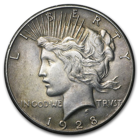 1928 Peace Dollar AU Details (Cleaned) 1928 Peace Dollar AU Details (Cleaned)