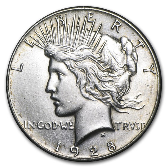 1928 Peace Dollar AU