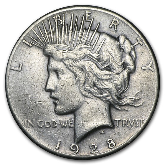 1928 Peace Dollar Fine Details (Cleaned) 1928 Peace Dollar Fine Details (Cleaned)