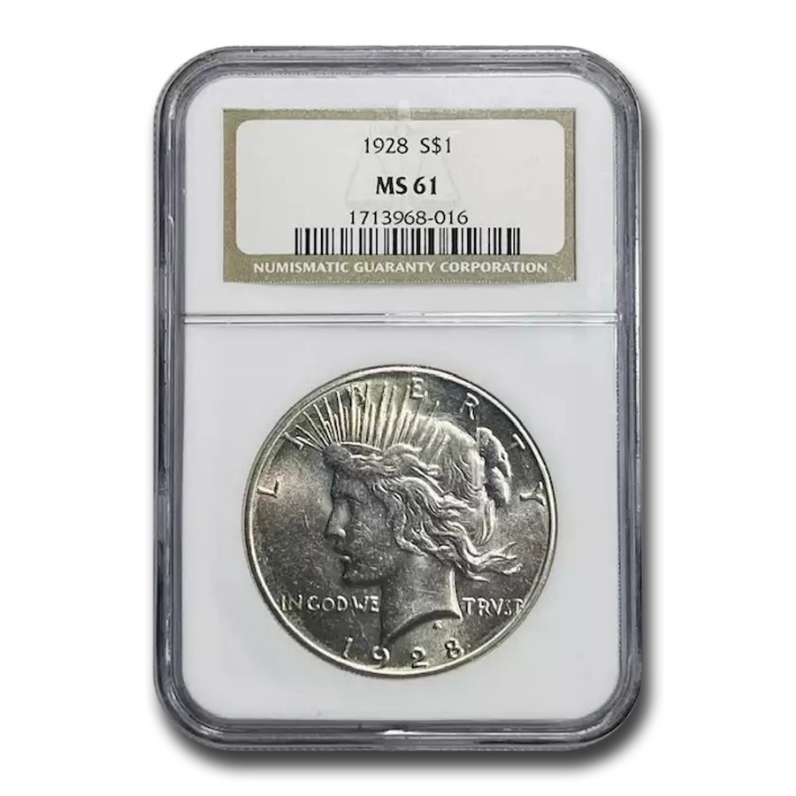 1928 Peace Dollar MS-61 NGC