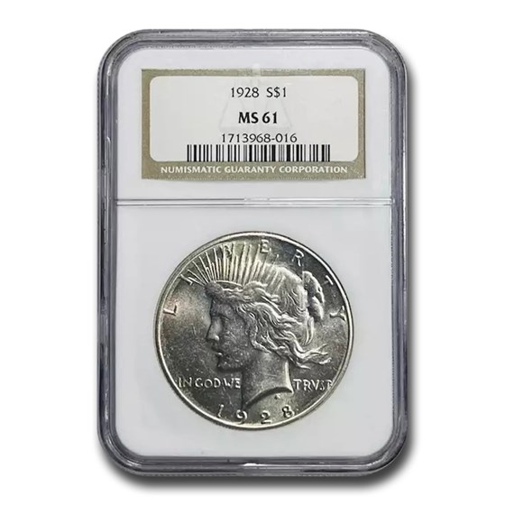 1928 Peace Dollar MS-61 NGC 1928 Peace Dollar MS-61 NGC