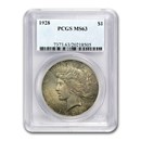 1928 Peace Dollar MS-63 PCGS (Key Date, Toned)