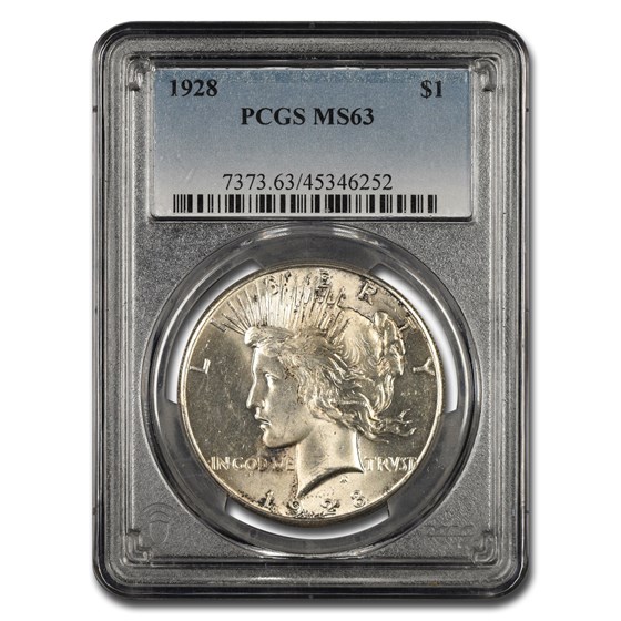 1928 Peace Dollar MS-63 PCGS 1928 Peace Dollar MS-63 PCGS