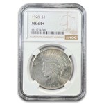 1928 Peace Dollar MS-64+ NGC