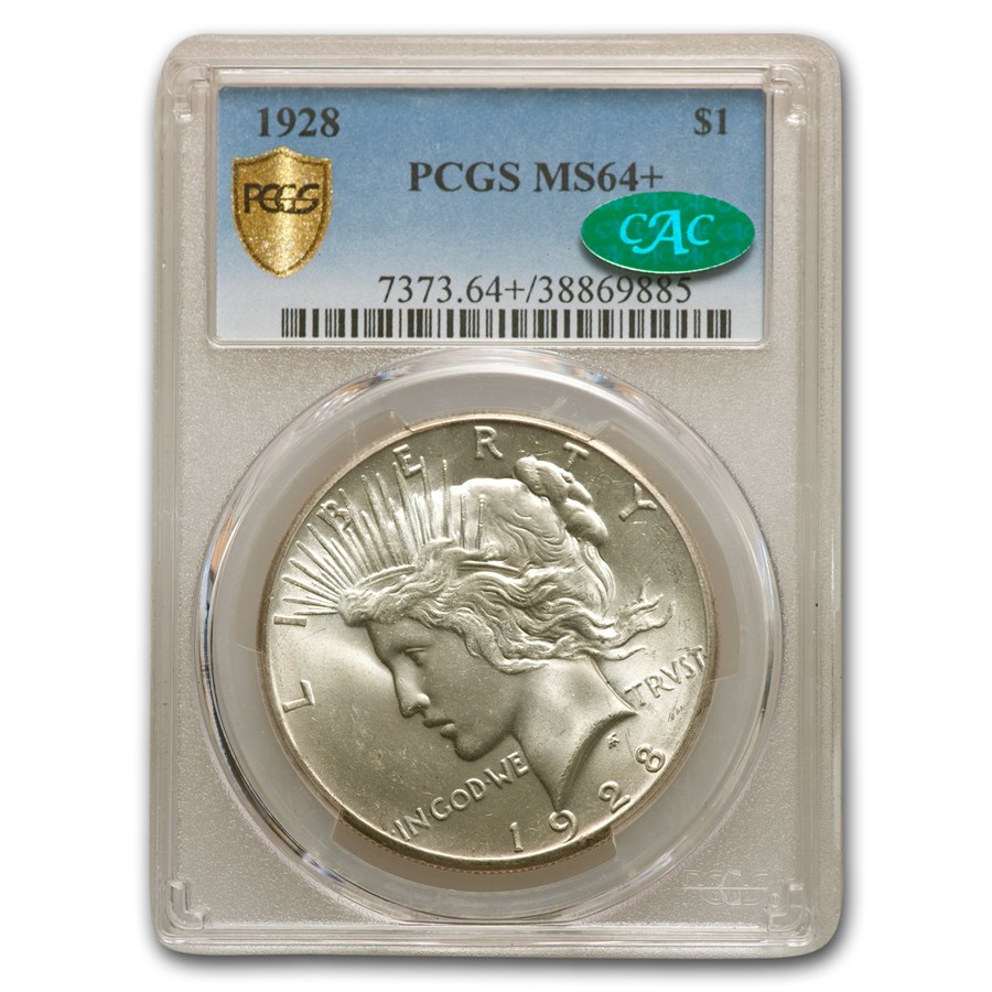 Buy 1928 Peace Dollar MS64+ PCGS CAC APMEX