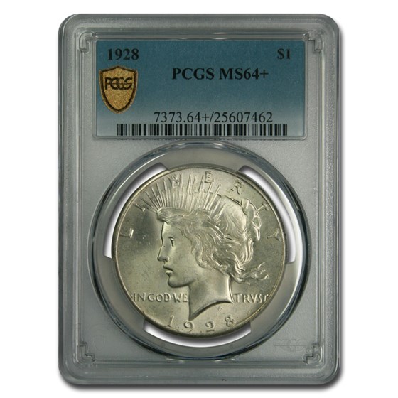 1928 Peace Dollar MS-64+ PCGS 1928 Peace Dollar MS-64+ PCGS