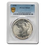 1928 Peace Dollar MS-64 PCGS