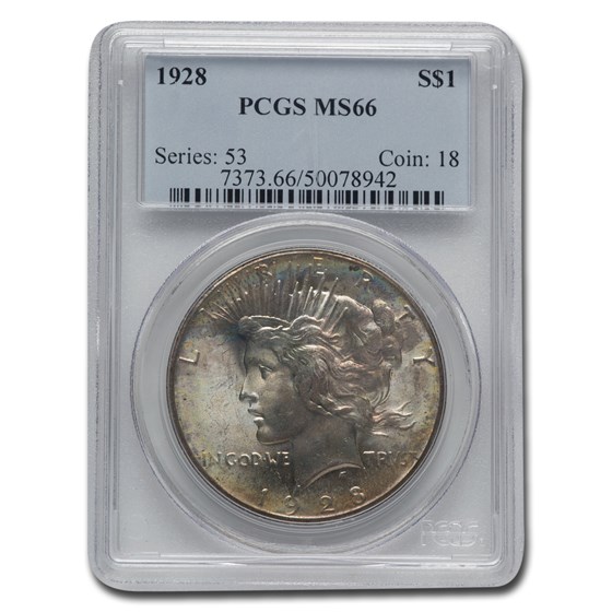 1928 Peace Dollar MS-66 PCGS 1928 Peace Dollar MS-66 PCGS
